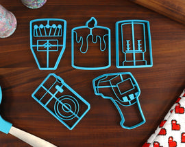 Ghost Hunting Cookie Cutters - EMF Meter, Digital Camera, Laser Thermometer, Spirit Box, Wax Candle - Ghoul Boys - Phasmo - Urban Explorer