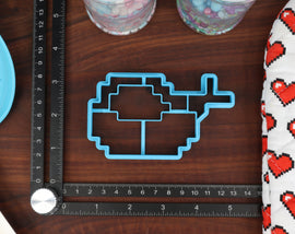 Pixel Foods Cookie Cutters - Pixel Chicken Wing, Pixel Fries, Pixel Hotdog, Pixel Patty, Pixel Pizza - Pixelated Food Merch - Pixel Snacks