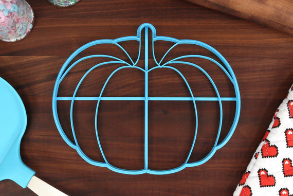 XL 8 Inch Pumpkin Cookie Cutter - Holiday Pumpkin - Halloween Thanksgiving Pumpkins - Large Cookies for Holiday Party