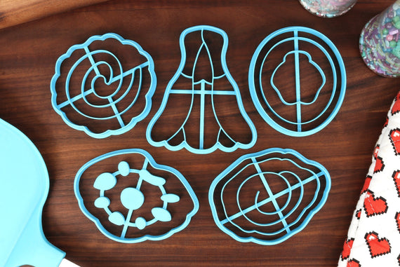 Ramen Toppings Cookie Cutters - Ajitama, Bok Choy, Chashu Pork, Narutomaki, Renkon Chip - Cooking Anime Baking Merch - Ramen Cookies Set