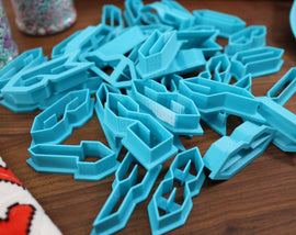 Drawn S Classic Style FONT Cookie Cutters Set - Gaming Baking, School Memes, Letter Cutouts Baking Fondant Letters, Letters for Cakes