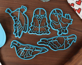 Perfect Pigeons Cookie Cutters - Cute Pigeon, Flying Pigeon, Pigeon Face, Pigeon Outline, Rock Pigeon - Ornithologists & Bird Watching