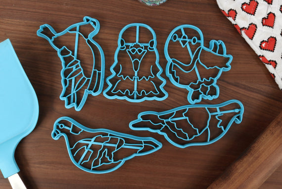 Perfect Pigeons Cookie Cutters - Cute Pigeon, Flying Pigeon, Pigeon Face, Pigeon Outline, Rock Pigeon - Ornithologists & Bird Watching