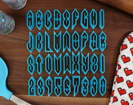 Drawn S Classic Style FONT Cookie Cutters Set - Gaming Baking, School Memes, Letter Cutouts Baking Fondant Letters, Letters for Cakes
