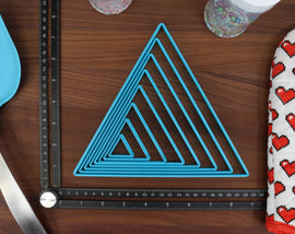 XL Triangle Cookie Cutters - 8in Through 1in - Concentric Cutter - All Sizes included - Decorative Fondant Cakes & Cookie Towers