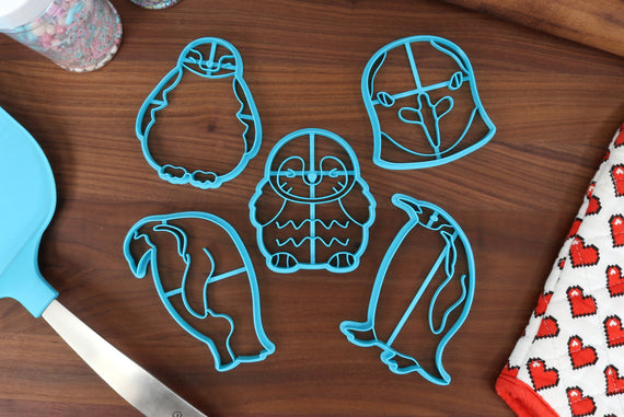 Emperor Penguin Cookie Cutters - Baby Emperor Penguin, Cute Emperor Penguin, Detailed Emp Penguin, Emperor Penguin Face, Emp Penguin Outline