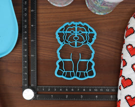 Goldendoodle Dog Cookie Cutters - Detailed Goldendoodle, Goggles Goldendoodle, Goldendoodle Face, Doodle Outline, Goldendoodle Sitting