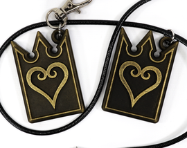 Chain of Memories Heart Card Keychain / Necklace - Kingdom Hearts