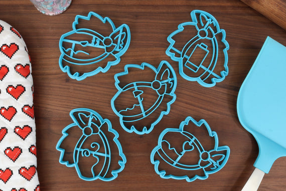 Furry Protogens Cookie Cutters - Protogen Emotions - Annoyed, Charged, Confused, Love, Smiling - Protogen Cookies Cutter Baking Tools