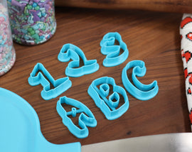 Ninja Anime FONT Cookie Cutters - Fondant Letters, Letters for Cake Decorating - Birthday Party Decorations - Ninja Village Anime