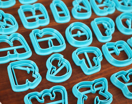 Bubble Graffiti FONT Cookie Cutters - Rounded Street Letters - Fondant Letters, Letters for Cake Decorating - Street Art - Graffiti Letters