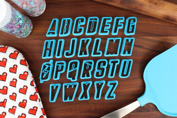 Post Apocalypse FONT Cookie Cutters - Retro Future Letters - Fondant Letters, Letters for Cake decorating - Lone Wanderer - Sole Survivor