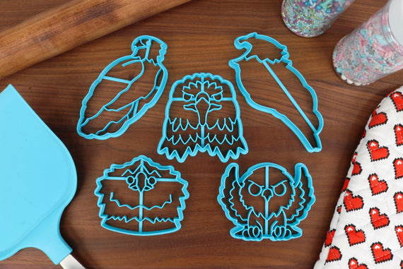 Beloved Bald Eagles Cookie Cutters - Bald Eagle Face, Bald Eagle Outline, Cute Bald Eagle, Detailed Bald Eagle, Funny Bald Eagle - Avians