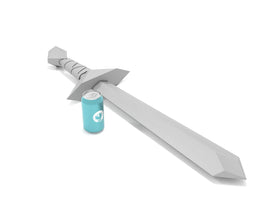 Crystal Sword DIY Cosplay Prop Kit - Adventurous Journey - Pink Sapphire Blade - Giant Block of Ice Sword - Retro Animations Cosplay