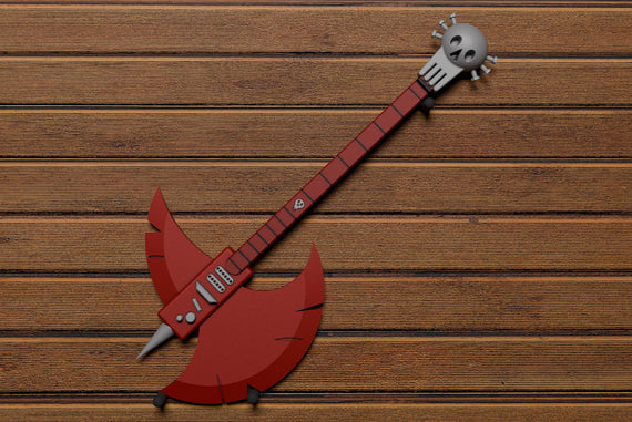 Marshall's Guitar Axe DIY Cosplay Prop Kit - Adventurous Journey - One Sided Blade Guitar - Converted Six String - Vampire King