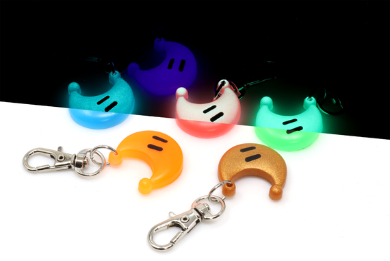 Power Moon Keychain Glow in the Dark / Necklace - Super Mario Odyssey - Nintendo Gift / Mario Gift KY1
