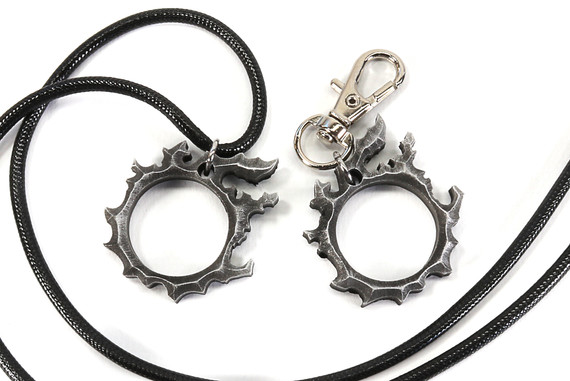 FFXIV Dalamud Symbol Pendant FF14 Final Fantasy 14 Necklace / Keychain KY1