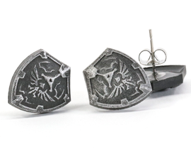 Zelda Earrings Hylian Shield -Stainless Steel Stud- Legend of Zelda Breath of the Wild  - Nintendo/Zelda Gift ERG1