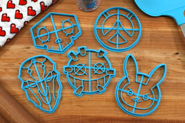 Overwatch Items Cookie Cutter - Dva Symbol, Junkrat Bomb, Sombra Flair, Reaper Mask, Overwatch Symbol