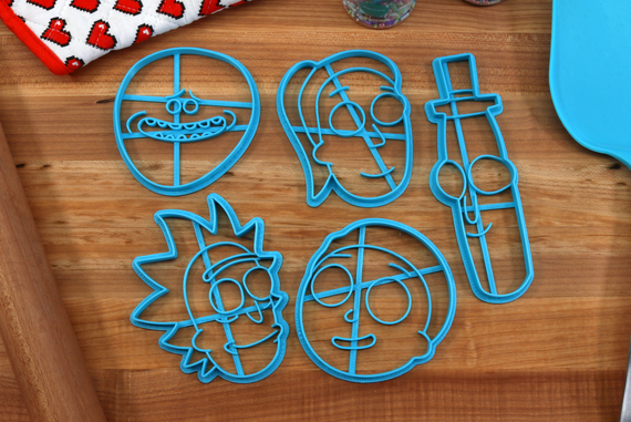 Rick and Morty Character Cookie Cutters- Rick, Morty, Summer, Mr. Meseeks, Mr. PoopyButthole