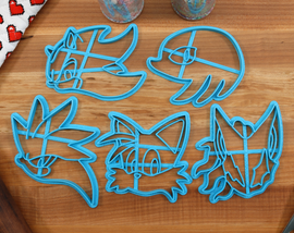 Sonic Characters Cutters- Shadow, Tails, Silver, Knuckles, Infinite