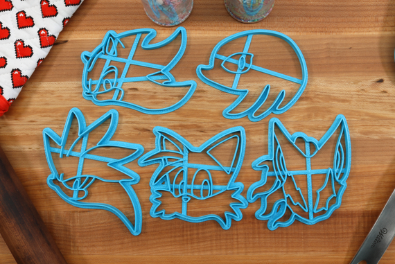 Sonic Characters Cutters- Shadow, Tails, Silver, Knuckles, Infinite