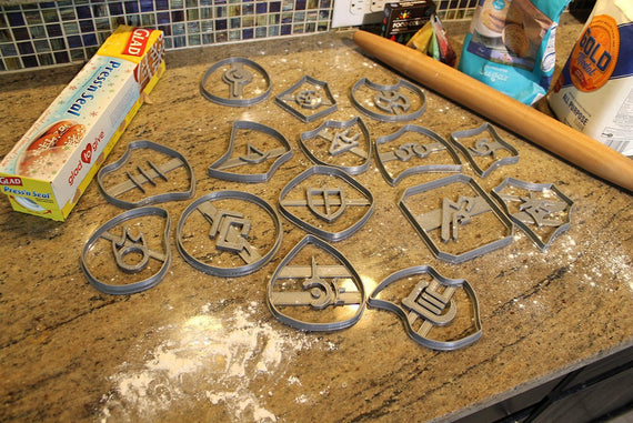 FFXIV Soul Stone Cookie Cutters Full Collectors Set *all 15 Stones* Whm, Drg, Rdm, Brd, Drk FF14- WHM Soul Crystal Cookie Cutter - LootCaveCo