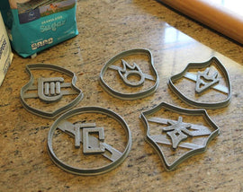 FFXIV Soul Stone Cookie Cutters (Set 2 of 3) -Drg, Brd, Blm, Drk, Ast - FF14- DRG Soul Crystal Cookie Cutter - LootCaveCo