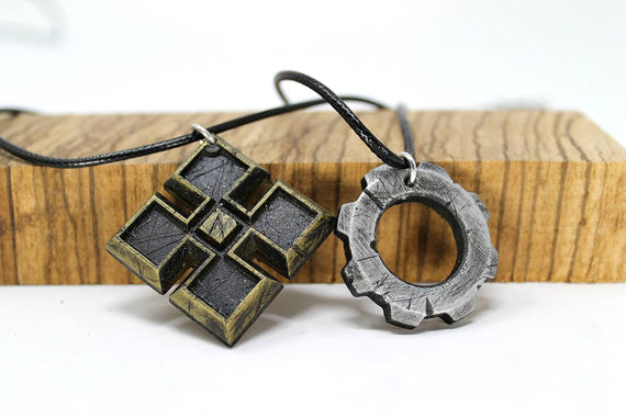 gear necklace Cogtag Pendant Necklace / Keychain