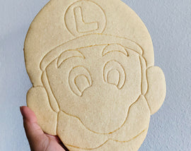 GIANT Luigi Cookie Cutter -  12 inches Tall - Mario, Luigi, Bowser, Peach, Yoshi - Super Mario Bros /  Nintendo Gift