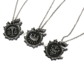 FFXIV Grand Company Charm Necklace -The Order of the Twin Adder- The Maelstrom - The Immortal Flames - FF14 Final Fantasy 14