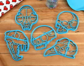 Skull Cookie Cutters - Crying Skull, Raccoon Skull, Raven Skull, Side Skull, Wolf Skull - Wiccan Cookies