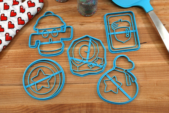 Animal Crossing Items Cookie Cutters - Fossil, Bell Bag, Bell Coin, Gyroid, Recipe Card - New Horizons /  Nintendo Gift