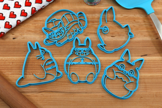 My Neighbor Totoro Cookie Cutters - Cat Bus, Mini Totoro, Sitting Totoro, Totoro, ZigZag Totoro