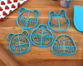 Animal Crossing Villagers Set 1 Cookie Cutters - Henry, Leif, Maple, Molly, Poppy - New Horizons /  Nintendo Gift