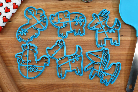 Chinese Zodiac Cookie Cutters Set 1 - Chinese New Year Gift - Lunar New Year Baking