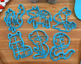 Chinese Zodiac Cookie Cutters Set 2 of 2 - Chinese New Year Gift - Lunar New Year Baking