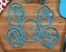 Wojak Faces Cookie Cutters Set 2 - NPC Wojak, Boomer Wojak, Beanie Wojak, Dead Inside Wojak, Born to Feel Wojak - Meme Fan