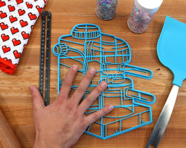 XL 12 Inch Espresso Maker Cookie Cutter -  Coffee Drinker Gift, Coffee Baking Tools