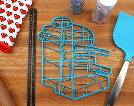 XL 12 Inch Espresso Maker Cookie Cutter -  Coffee Drinker Gift, Coffee Baking Tools
