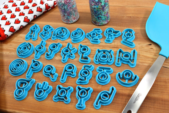Medieval Scroll FONT Cookie Cutters - Fondant Letters, Letters for Cak –  LootCaveCo