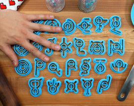 Ancient FONT Cookie Cutters - Fondant Letters, Letters for Cake decorating