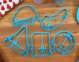 Kirby Mouthful Mode Cookie Cutters- Arch Mouth, Car Mouth, Cone Mouth, Ring Mouth, Vending Mouth- Forgotten Lands