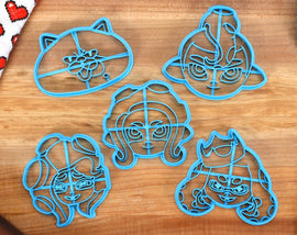 Splatoon 2 Cookie Cutters Set 1 - Marina, Pearl, Judd, Octoling - Splatoon 3 / Nintendo baking