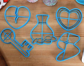 Video Game Symbol Cookie Cutters - Life Hear, Energy Symbol, Boss Key, Gacha Game Currency