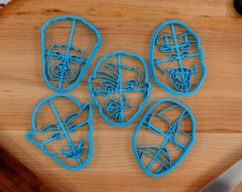 Classic Monster Cookie Cutters Set 2 - Invisible Man, Kong, Wolfman, Jekyl and Hyde, Nosferatu - Movie Monster Gift