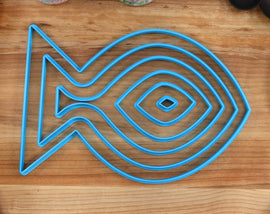 XL Fish Cookie Cutters - 8 in through 1 In Concentric All Sizes included - Fish Cakes or Cookie Towers