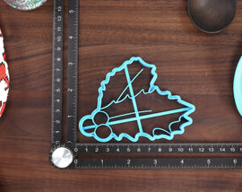Delaware Cookie Cutters - American Holly, Delaware Outline, Dover Skyline, Peach Blossom, Horseshoe Crab - Delaware State Fan