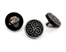 Triskelion Pin - Celtic Gift, Trinity Knot, Triple Spiral, Death and Rebirth - Celtic Gift Idea SPN1