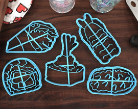 Sushi Cookie Cutters - Inari, Rainbow Roll, Shrimp Nigiri, Temaki, Tempura Roll - Japanese Food Cookie Cutters
